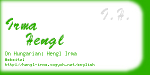 irma hengl business card